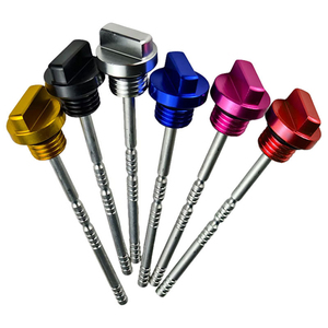 Jauge de niveau d'huile moteur universelle en alliage d'aluminium CNC, design creux, multicolore, pour Honda Kawasaki - Product Image 1