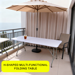 <span class=keywords><strong>Table</strong></span> <span class=keywords><strong>pliante</strong></span> en plastique multifonctionnelle pour la maison, le bureau, les pique-niques, les réceptions, les événements - Product Image 5