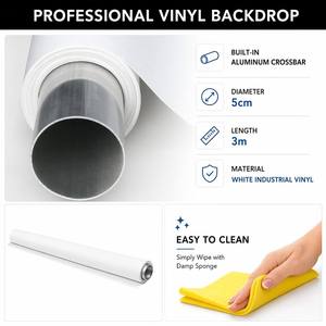 Sfondo in Vinile Bianco Puro Infinity 2,72x6m 510gsm per Fotografia con Barra in Alluminio per Studio Foto e Video - Product Image 6