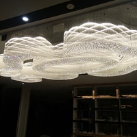 Lustre en cristal moderne personnalisé suspension or LED éclairage en verre pour villa de luxe populaire style de Murano 80