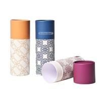 Scatola Cosmetica Premium Riciclabile a Due Pezzi con Coperchio e Base, Design del Produttore, Stampa Colorata, Confezione Tubolare Rotonda