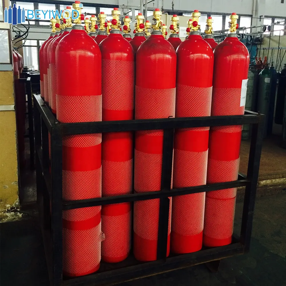 BEYIWOD Thương Hiệu TUV Phê Duyệt EN ISO9809 68 Lít 45kgs Co2 Gas Refillable Xi Lanh Thép Cho Hệ Thống Chữa Cháy