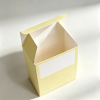 Boîtes personnalisées écologiques réutilisables en carton blanc avec motif cercle jaune, impression ovale, minimalistes, propres, lumineuses, élégantes, simples, en forme de L
