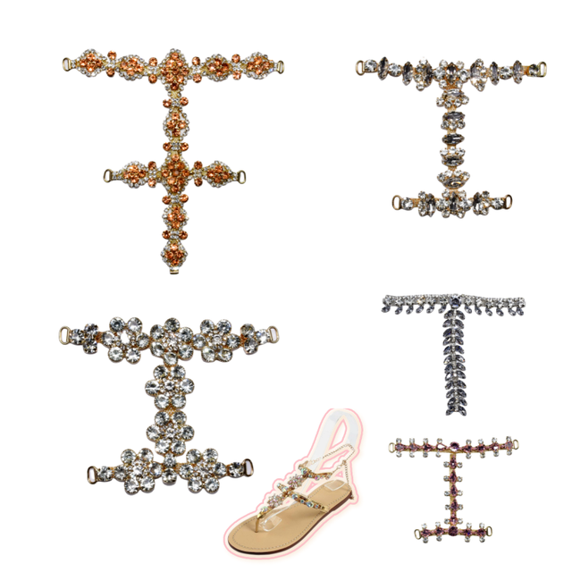 Wholesale Luxury Alloy Shoes Upper Material for Ladies Shoes