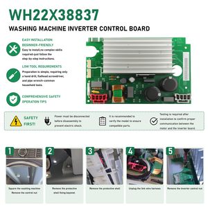 Tarjeta de Control Inverter WH22X38837 para Lavadoras de Carga Frontal GE, Compatible con WH22X35837 WH22X32957 WH22X34657 - Product Image 4