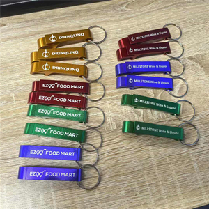 Wellflyer BEOP-225 tùy chỉnh kim loại số lượng lớn Bán buôn giá rẻ đa trống khắc Kim Loại Keychain Móc chìa khóa mở chai - Product Image 6
