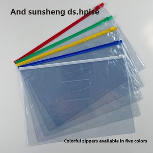 Công suất lớn A5 lưu trữ dây kéo đóng cửa sinh viên tổ chức A4 tập tin trong suốt và A6 thư mục mô hình với B5 Logo chèn Túi - Product Image 3