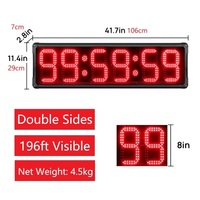 Reloj Cronómetro Digital LED de Doble Cara GANXIN de 8 Pulgadas para Carreras de Maratón, con Pantalla de Cuenta Regresiva para Eventos Deportivos