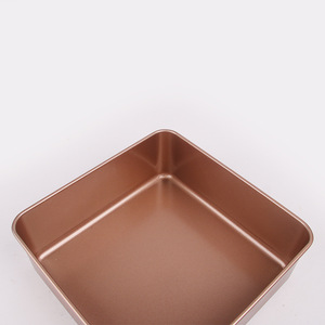 <b>Square</b> Baking Pan <b>Set</b> Rose Gold Non Stick Carbon Steel Cake Pans For Home Baking Oven Safe - Product Image 3