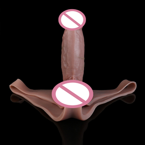 Pantalon avec gaine pour pénis de 1,81 pouce d'épaisseur, en silicone souple, triangle creux, avec sangle élastique, pour agrandir le pénis, pour couple. - Product Image 3