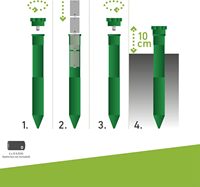 Répulsif Solaire Écologique pour Serpents, Marmottes, Renards, Lapins, Gophers, Campagnols, et autres Nuisibles de Jardin - Batteries Incluses