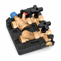 Pour vanne de régulation indépendante de la pression AB-QM, kit de raccordement flexible DN15 DN20 PN25 pour unité de ventilo-convecteur, équilibrage hydronique de chauffage