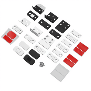 Support magnétique double usage sans perçage <span class=keywords><strong>pour</strong></span> armoire, meuble, tiroir, <span class=keywords><strong>porte</strong></span> <span class=keywords><strong>coulissante</strong></span> invisible, <span class=keywords><strong>aimant</strong></span> puissant et épaissi - Product Image 1