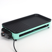 Grill électrique portable double couche sans fumée, plateau amovible antiadhésif, équipement de barbecue pour brochettes de viande