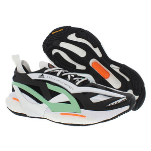 Chaussures Adidas Stella McCartney Solarglide pour femmes, noir, blanc, vert, style marche - Product Image 4