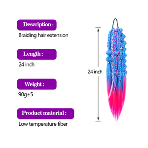 Shinein 24 pouces EZ Tressage Cheveux À La Main <span class=keywords><strong>Crochet</strong></span> Bulle Cheveux Tresses Ombre Couleur Pré Étiré Tressage Cheveux - Product Image 3