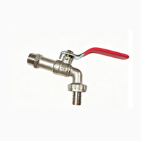 Robinet d'arrêt à boule en laiton moderne de 1/2 pouce, robinet d'angle long en fer pour cuisine, extérieur, jardin, lavabo, machine à laver