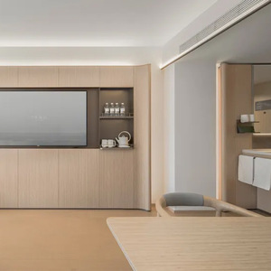 Custom <b>Cheap</b> Furniture Single Double Queen Super king Size Wood Hotel <b>Bed</b> <b>and</b> Spring <b>Mattress</b> <b>Set</b> with Nightstands & Headboard - Product Image 6