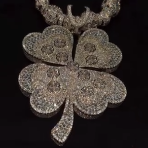 Mặt dây chuyền tên tùy chỉnh mạ đá, dây chuyền bạc, mặt dây chuyền Moissanite VVS, trang sức Hip Hop - Product Image 5