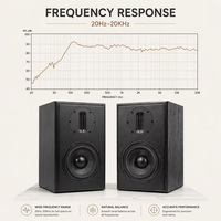Haut-parleur de système de cinéma maison audio à gamme complète de 5.25 pouces Haut-parleur passif d'étagère de fièvre en bois de bouleau avec tweeter à ruban