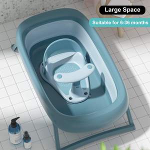 Siège de baignoire pour bébé avec ventouses Siège de <span class=keywords><strong>bain</strong></span> pour bébé Support de dossier Siège de <span class=keywords><strong>bain</strong></span> pour bébé avec thermomètre à eau - Product Image 3