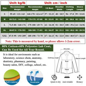 Manteaux de laboratoire antistatiques blancs à manches longues imperméables durables Anti-rides pour l'atelier d'usine de nourriture de laboratoire de laboratoire - Product Image 6