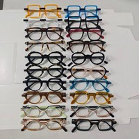 Monturas Ópticas de Acetato Laminado Modernas y Elegantes, Monturas de Gafas Unisex Cuadradas de Aro Completo, Duraderas, Modernas y de Alta Gama