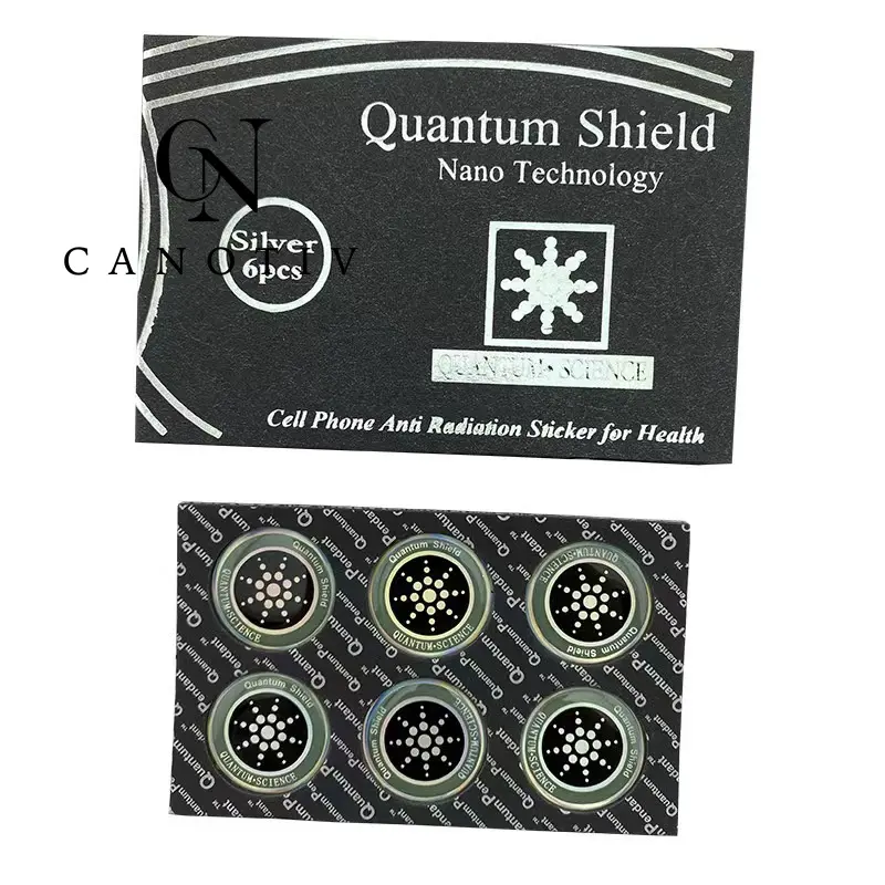 FusionExcel EMF Quantum Shield Gold Silver Anti-Radiation Mobile Phone Sticker,Bio Energy Sticker 6pcs/pack