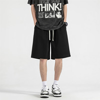 Shorts pour hommes de couleur unie, nouvelle collection été, style décontracté américain, tendance, coupe ample, avec cordon de serrage, jambe droite
