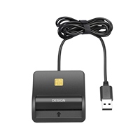 Lector de tarjetas inteligentes USB2.0 de gama alta compatible con cajero automático, IC, ID, chip magnético SIM