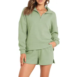 Cotton Sport Suit for Woman/ Green Tracksuit Women/ Women Sports