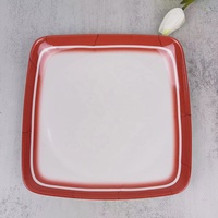 Assiettes plates carrées en mélamine incassables personnalisées de 10 pouces pour la vente en gros