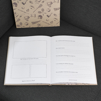 Libro de Recuerdos Deportivos con Logotipo Personalizado, Totalmente Personalizable, con Estampado en Lámina Dorada, Diario de Recuerdos de Lino con Caja de Regalo