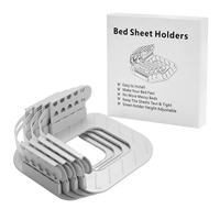 Attaches de drap de lit en ABS avec bandes de verrouillage, attaches d'angle pour maintenir les draps en place, 4 pièces, clips pour draps de lit pour la maison et la chambre