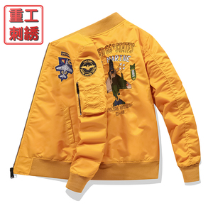 <span class=keywords><strong>Blouson</strong></span> Bomber Homme ANSZKTN avec Broderie Avion, Manteau Oversize, Veste Cargo, Veste de Baseball - Product Image 5
