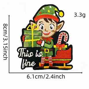 Nouveaux badges cadeaux de Noël, écussons thermocollants brodés en forme de canard de Noël pour vêtements et décoration de chapeaux - Product Image 2