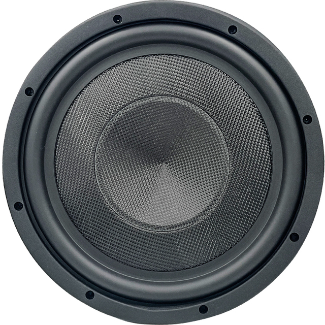 OEM /ODM 600W Carbon Fiber Cone 12 Inch Shallow Slim Subwoofer Speaker for Car Truck Underseat Small Space Audio System