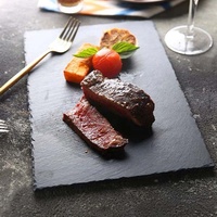 Neue Produkte Catering Teller und Geschirr Set, Schiefer Tischset, japanische Hochzeits dekoration graue Schiefer platten