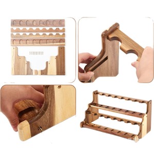 Estante de madera para pipas de fumar, de escritorio, con 4 niveles, para almacenamiento y exhibición. - Product Image 4