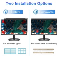 Filtre de confidentialité anti-regard indiscret bidirectionnel, anti-lumière bleue, anti-reflets pour écran de moniteur de bureau AOC 23,8 pouces 16:9