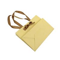 Bolsa de Papel para Regalos de Joyería con Logotipo Personalizado Impreso, Asas de Listón Verde, Bolsa de Papel Elegante para Cosméticos