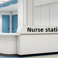 Panneau électrolytique pour bureau de réception d'hôpital, poste infirmier, bureau de direction médicale, style moderne et minimaliste, en métal, fabricant