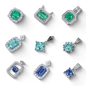 เครื่องประดับเงินแท้ 925 ประดับพลอยสังเคราะห์ เขียวมรกต สร้อยคอแฟชั่น สำหรับงานปาร์ตี้ งานแต่งงาน - Product Image 1