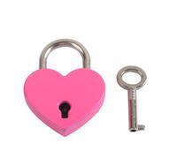 Petit cadenas en métal en forme de cœur, mini-verrou avec clé pour boîte à bijoux, boîte de rangement, journal intime