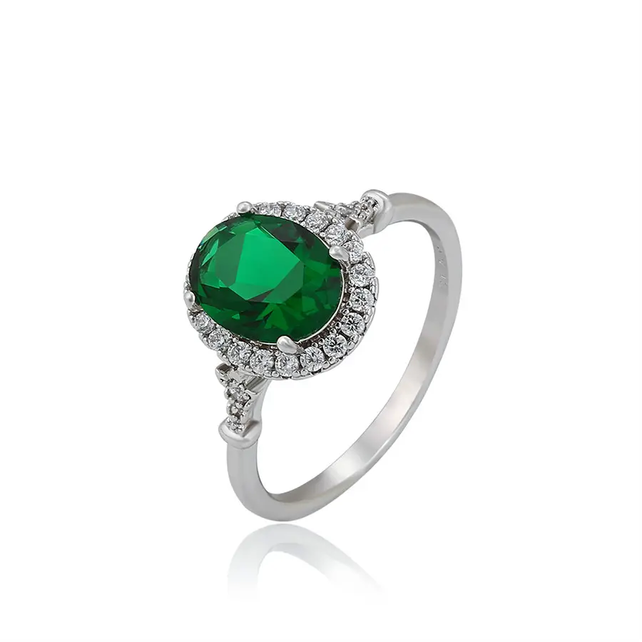A00705991 Xuping Gioielli Elegante e delicato di alta-end atmosferica verde set di diamanti anello di rame ambientale
