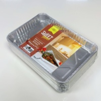 Barquette alimentaire rectangulaire 1/4 format 324*225*32mm 1700ml en aluminium moulé recyclable de qualité alimentaire