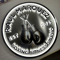 Nuevo diseño personalizado pared 3D logo Sign 3D Metal letras logo Led canal carta signo negocio signo personalizado para Fitness y boxeo