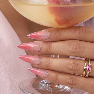 BTArtbox Uñas Postizas de Gel Suave 3D Stiletto al por Mayor, Uñas Artificiales Ombre Rosa para Primavera/Verano, Uñas Falsas a Presión - Product Image 1