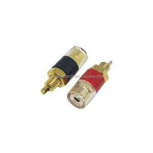 Chapado en oro <span class=keywords><strong>520</strong></span> pequeño amplificador de potencia altavoz audio cristal terminal altavoz terminal 4MM Banana enchufe corto - Product Image 1