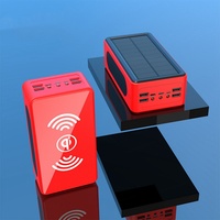 Chargeur solaire personnalisé 50000 mAh, batterie externe mobile pour l'extérieur, charge super rapide, charge sans fil pour téléphone portable